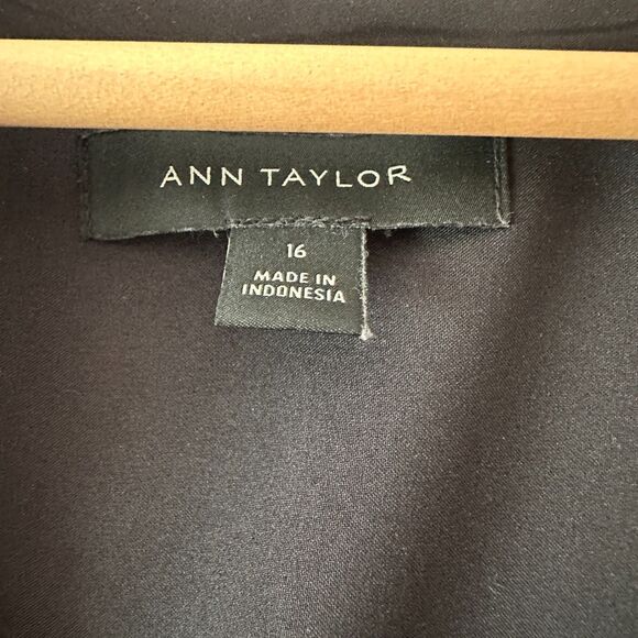 Ann Taylor Raw Hem Tweed Blazer Gray Office Work School Plus Size 16 - Picture 5 of 7